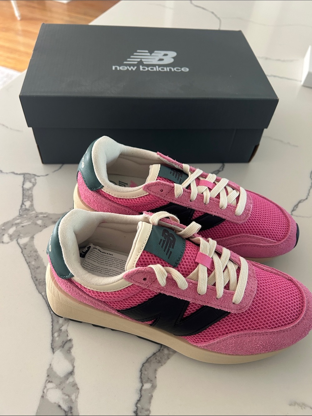 New Balance Pink and Teal Women's Sneakers